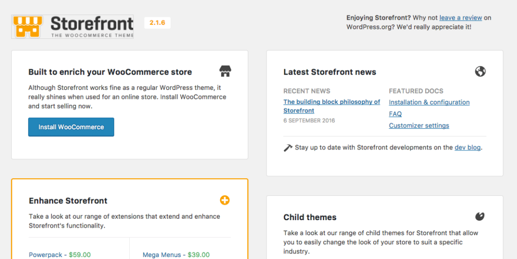 Storefront Welcome