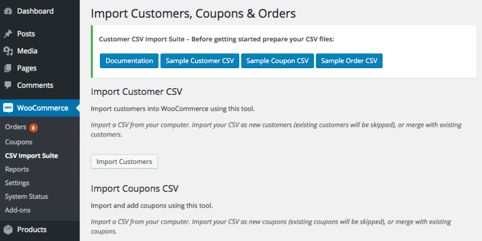 woocommerce customer coupon order import suite