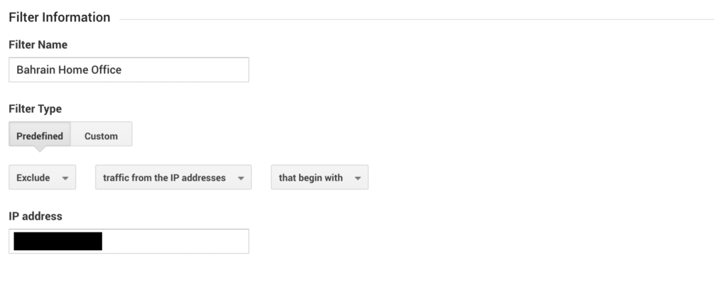 Google Analytics Excluding IP Addresses