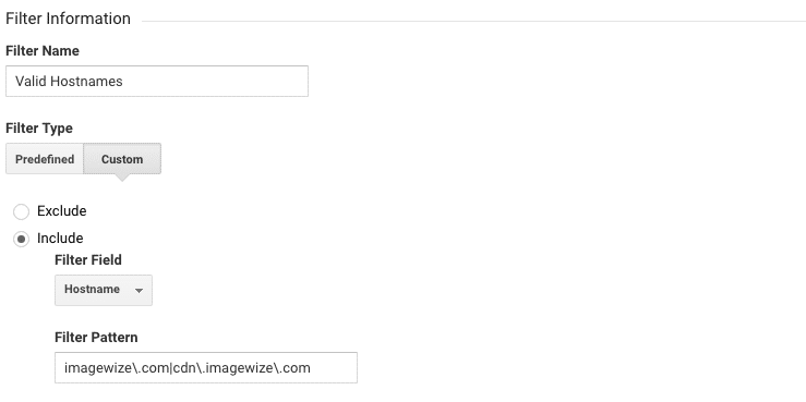 valid hostnames filter