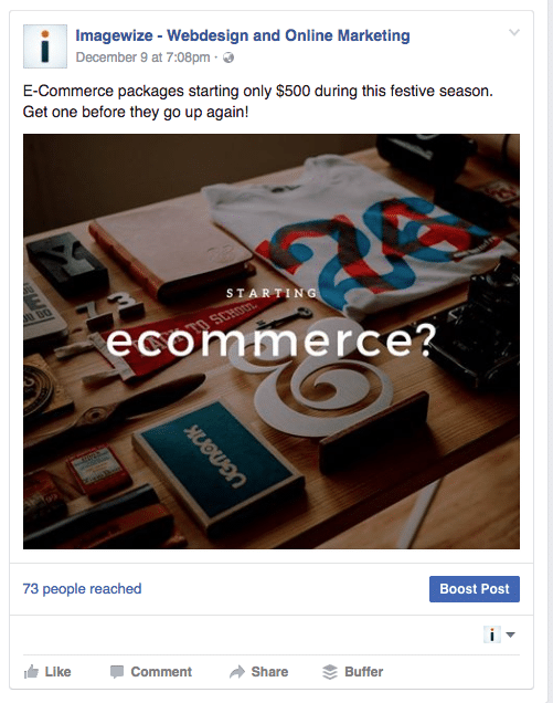 Facebook Post Boost