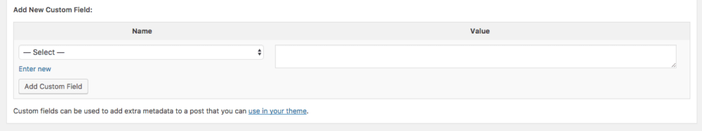 Add a new Custom Field
