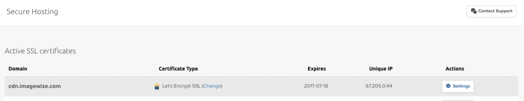 Active SSL Certificates