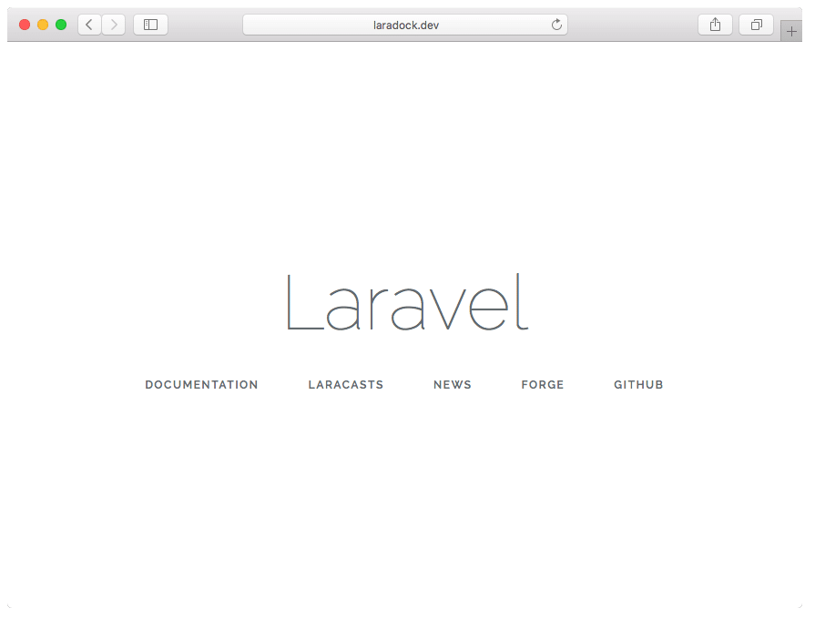 laradock on localhost