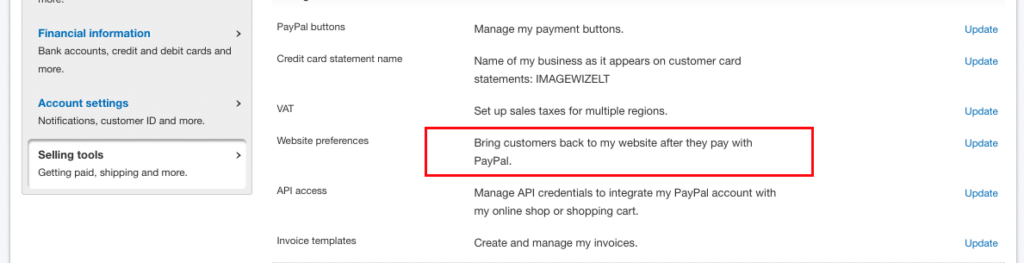 PayPal Setup