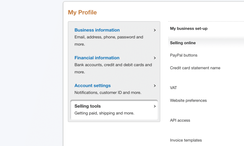 PayPal Selling Tools