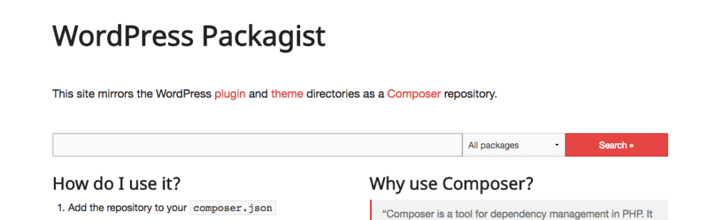 WordPres Packagist