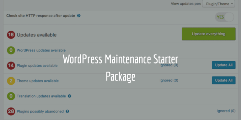 WordPress Maintenance Starter Package