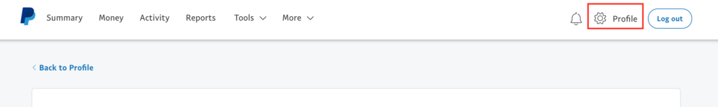 Your PayPal Profile