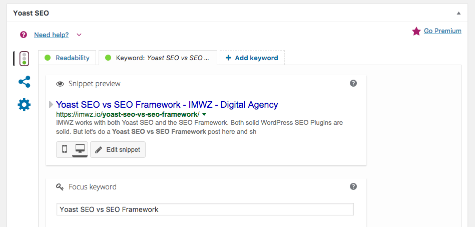 Yoast SEO Keywords