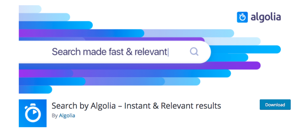 Search by Algolia – Instant & Relevant results