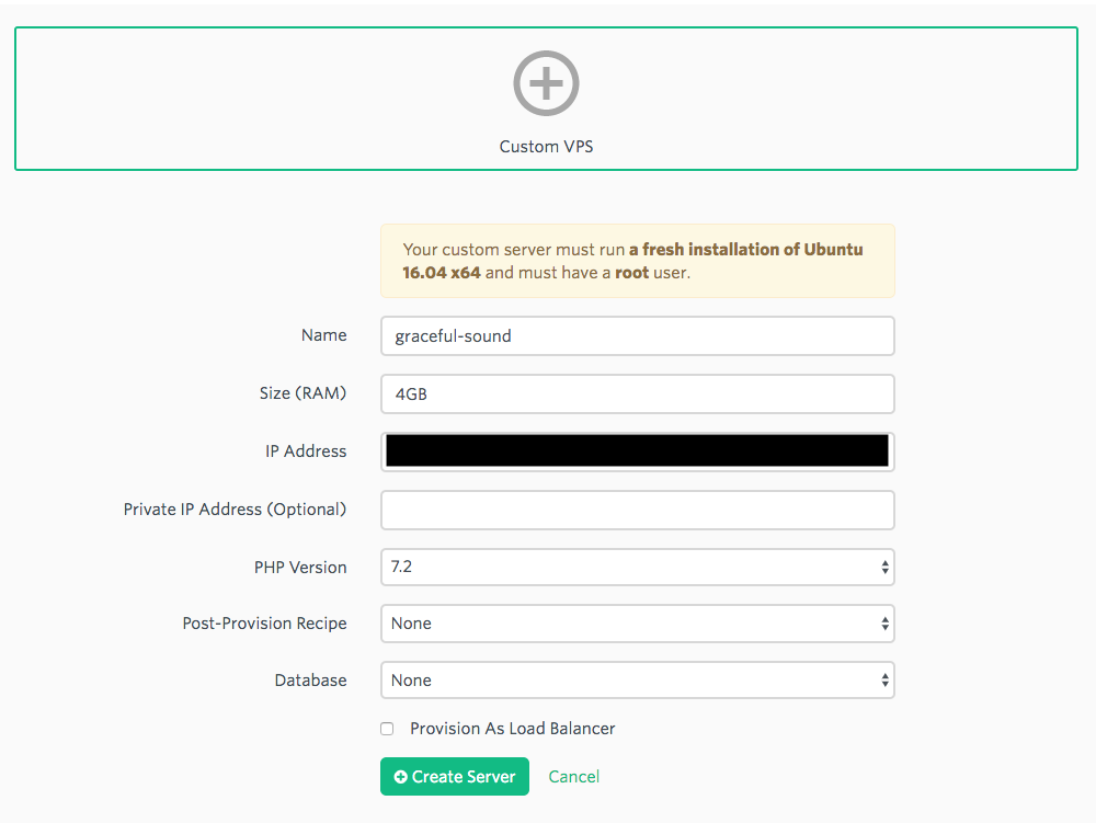 Laravel Custom VPS